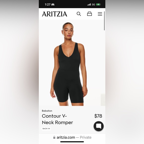 Babaton - Contour V-Neck Romper - Picture 1 of 3